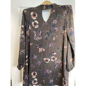 Altar'd State Women's Floral Keyhole Neckline Dress Size Small